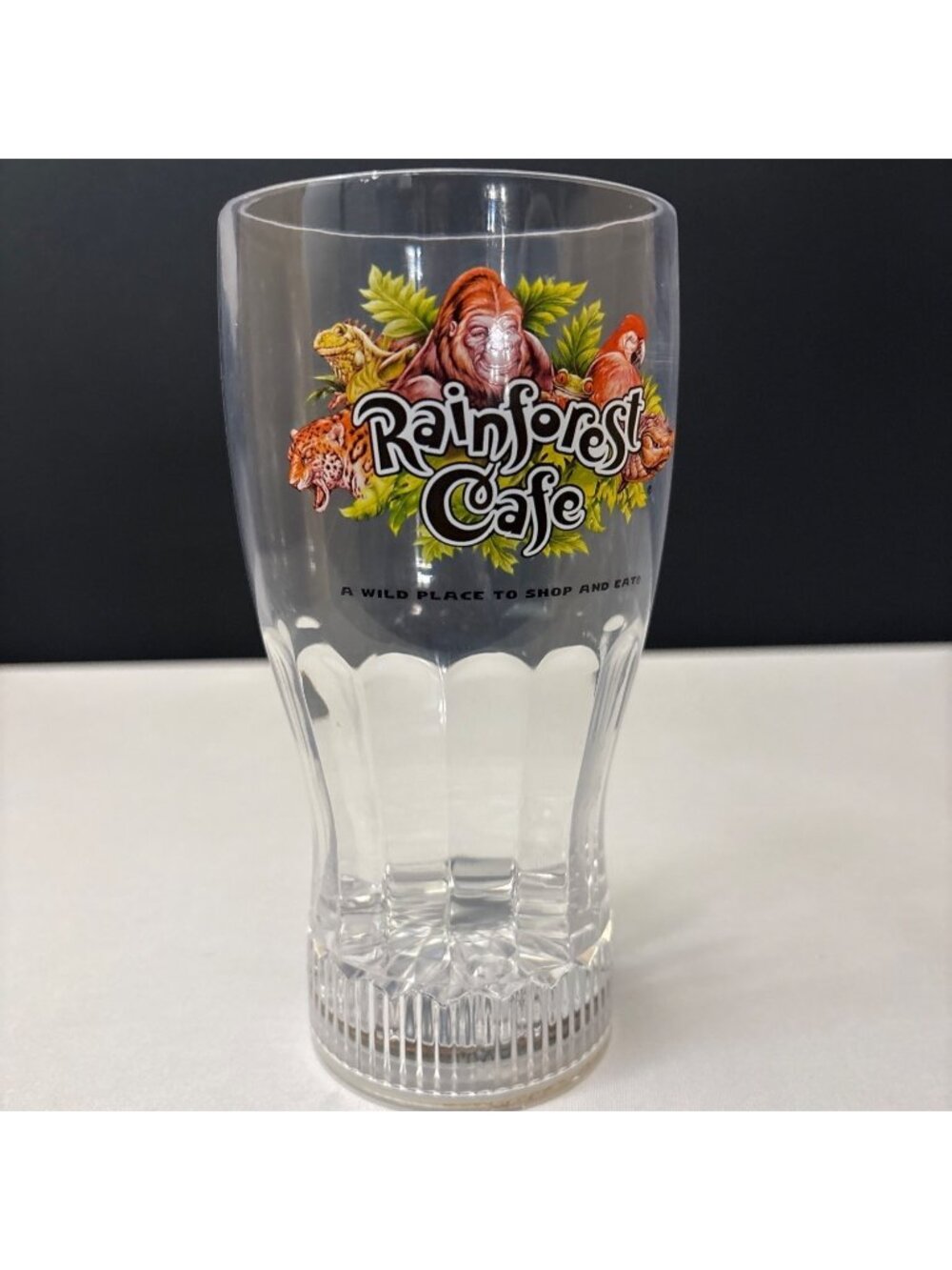 Rainforest Cafe Light Up Souvenir Plastic Cups 16oz Flashing LED Lights WORKS
